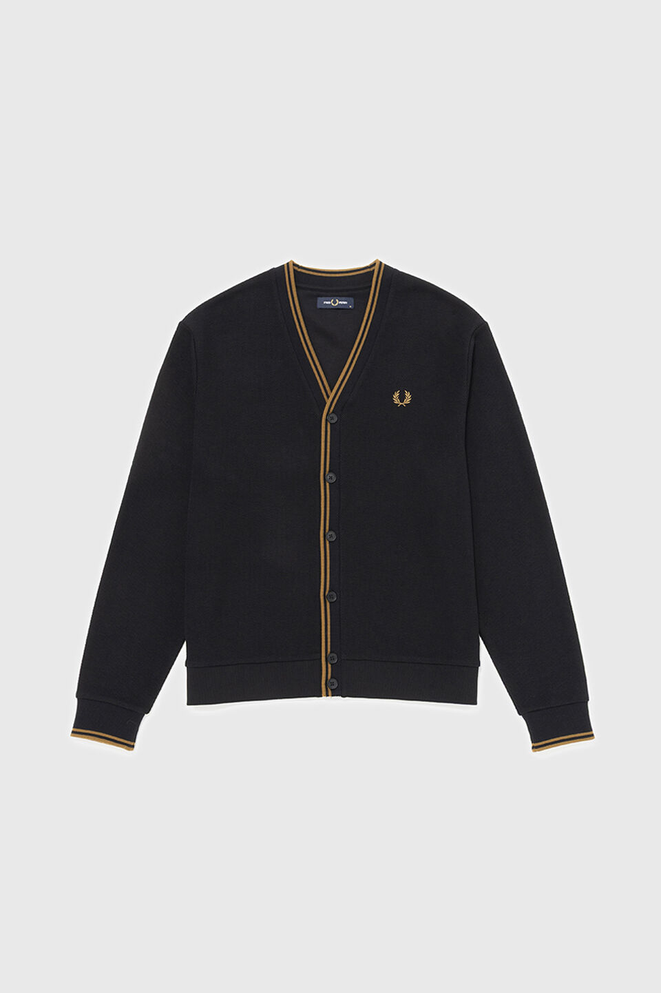 FRED PERRY 「FRED PERRY／Tipped Pique Cardigan／ティップド鹿の子カーディガン」|カーディガン|