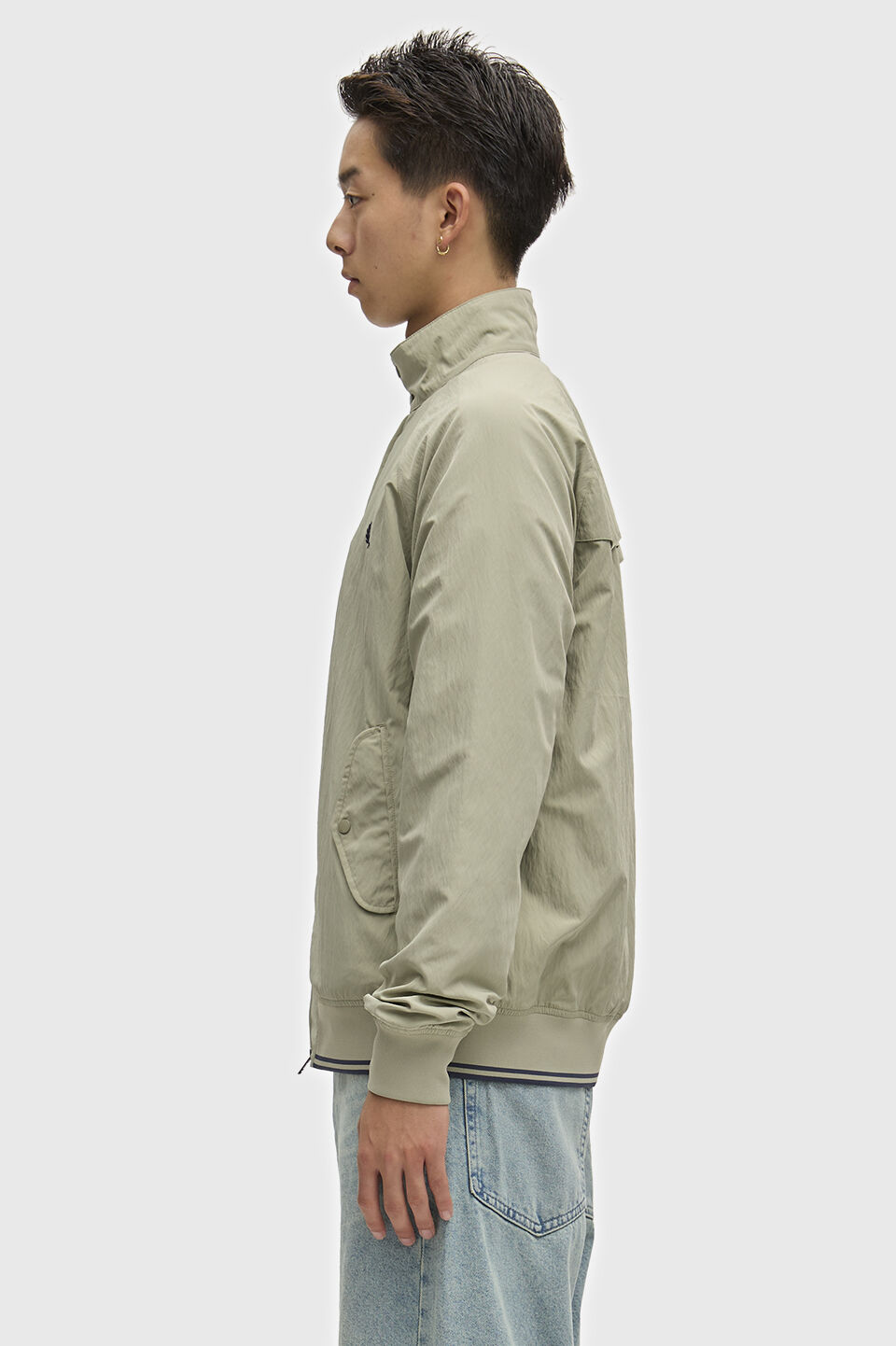 FRED PERRY 「FRED PERRY／Crinkle Nylon Harrington Jacket／クリンクルナイロンハリントンジャケット」|ブルゾン・スタジャン|