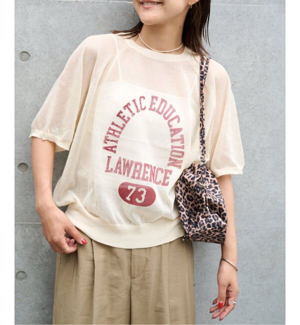 OUTDOOR PRODUCTS Usual Things「シアーニットプリントTEE」|Tシャツ・カットソー|