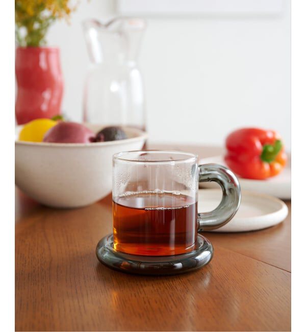 journal standard Furniture「GLASS CUP&SAUCER　カップ＆ソーサー」|食器・キッチングッズ|グレーA