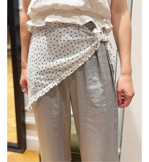 IENA LA BOUCLE「IENA LA BOUCLE シアードットバブーシュカ」|バンダナ・スカーフ|ホワイト A