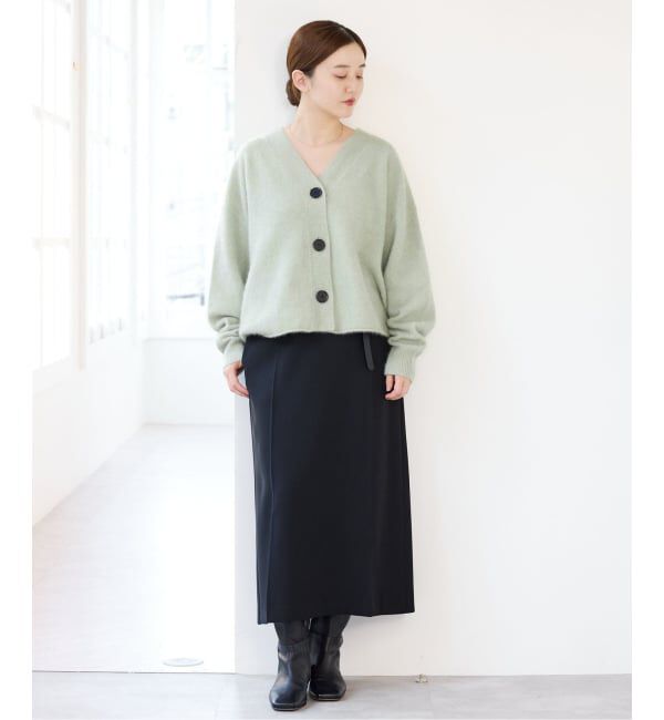 IENA「《予約》ファーニットワイドシルエットカーディガン」|カーディガン|