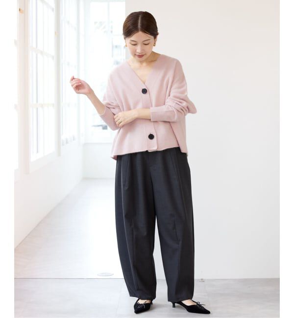 IENA「《予約》ファーニットワイドシルエットカーディガン」|カーディガン|