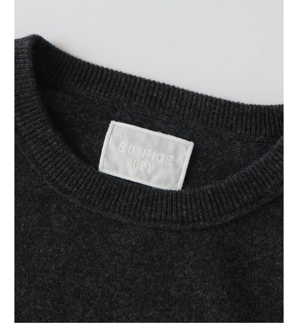 EDIFICE「《予約》《EDIFICE by PIPPIOLINO》エルボー パッチ クルーネック ニット」|ニット・セーター|