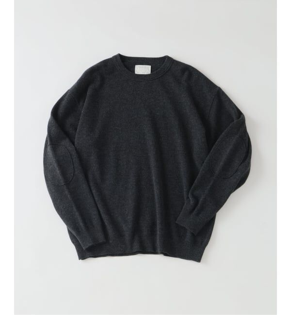 EDIFICE「《予約》《EDIFICE by PIPPIOLINO》エルボー パッチ クルーネック ニット」|ニット・セーター|