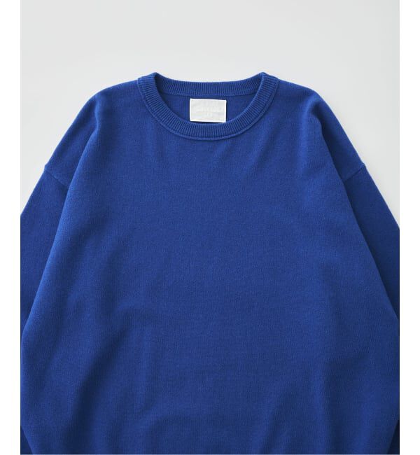 EDIFICE「《予約》《EDIFICE by PIPPIOLINO》エルボー パッチ クルーネック ニット」|ニット・セーター|