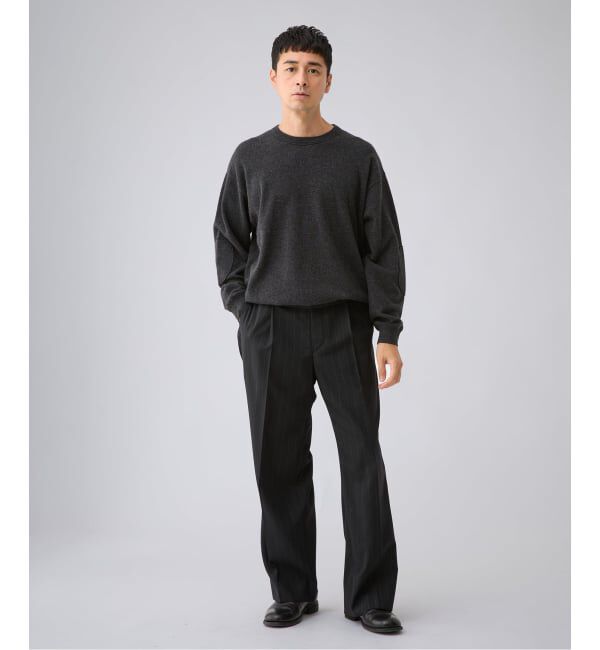 EDIFICE「《予約》《EDIFICE by PIPPIOLINO》エルボー パッチ クルーネック ニット」|ニット・セーター|