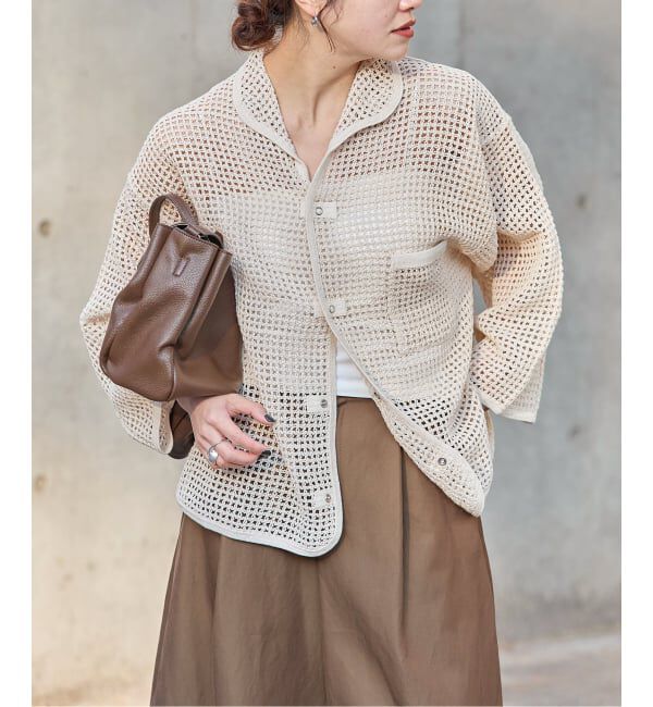 JOURNAL STANDARD「別注【ARMY TWILL/アーミーツイル】Cotton Mesh Shirt」|カーディガン|ナチュラル
