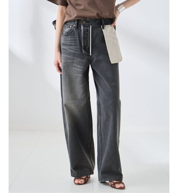 journal standard L'essage「《追加》別注 INSCRIRE*LEE*L'ESSAGE COWBOY/RIDERSPANTS デニム」|デニム|ブラック A