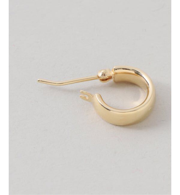Spick and Span「《WEB限定》【SAMH by LILAS】フラットフープピアスK18GP（両耳）」|ピアス|
