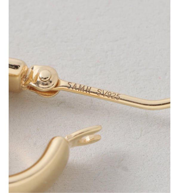 Spick and Span「《WEB限定》【SAMH by LILAS】フラットフープピアスK18GP（両耳）」|ピアス|