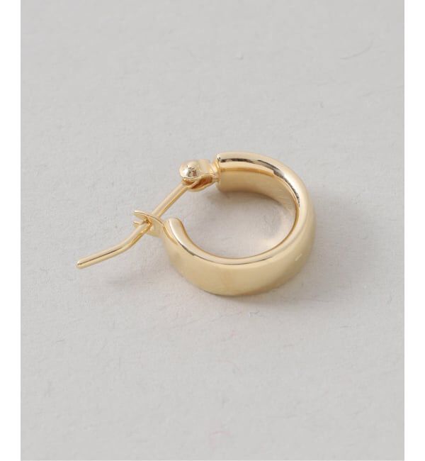 Spick and Span「《WEB限定》【SAMH by LILAS】フラットフープピアスK18GP（両耳）」|ピアス|