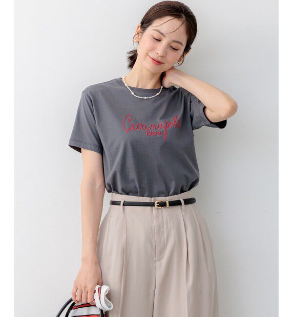 組曲「ロゴ刺繍 Ｔシャツ」|Tシャツ・カットソー|ﾗｲﾄｸﾞﾚ