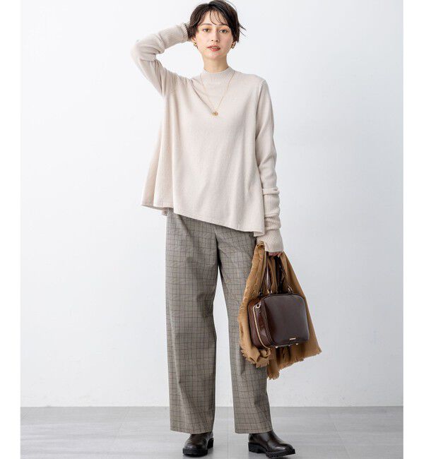 23区「【洗える】ピュアカシミヤ フレア ニット」|ニット・セーター|