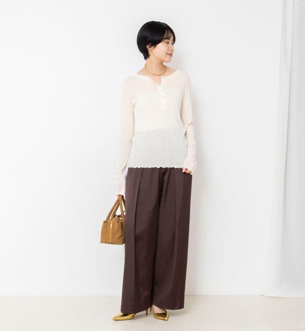 NOLLEY'S「MY STANDARDウォッシャブルリブヘンリー2WAYプルオーバー」|Tシャツ・カットソー|