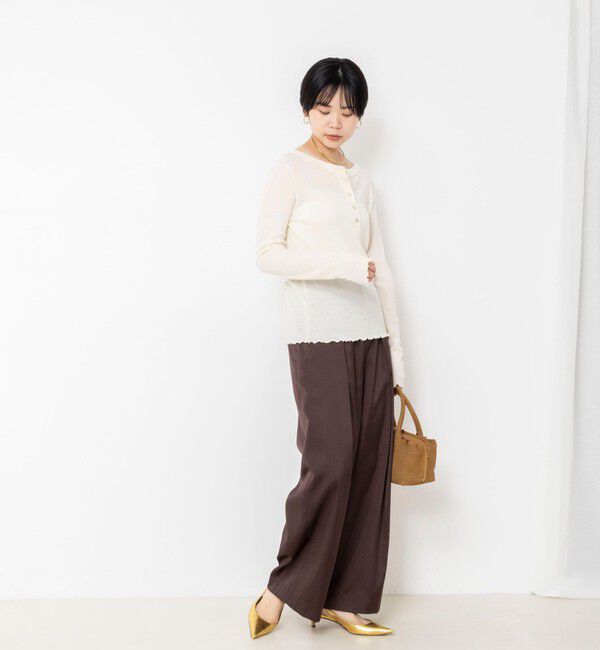 NOLLEY'S「MY STANDARDウォッシャブルリブヘンリー2WAYプルオーバー」|Tシャツ・カットソー|