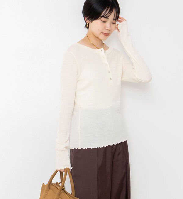 NOLLEY'S「MY STANDARDウォッシャブルリブヘンリー2WAYプルオーバー」|Tシャツ・カットソー|