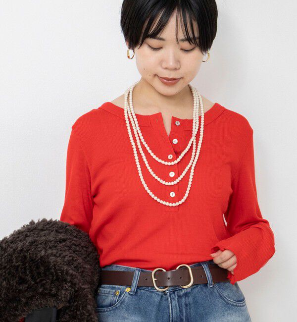 NOLLEY'S「MY STANDARDウォッシャブルリブヘンリー2WAYプルオーバー」|Tシャツ・カットソー|