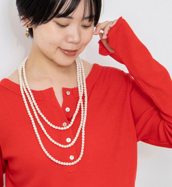 NOLLEY'S「MY STANDARDウォッシャブルリブヘンリー2WAYプルオーバー」|Tシャツ・カットソー|