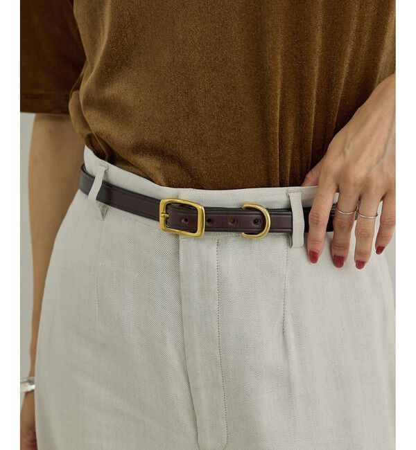 SALON adam et rope'「【TORY LEATHER（トリーレザー）】3/4 wide plain creased belt」|ベルト|