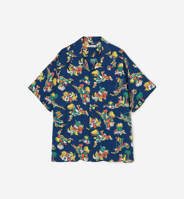  「SUN SURF | 半袖ハワイアンシャツ "ISLAND TRIP" MEN」|シャツ・ブラウス|NAVY