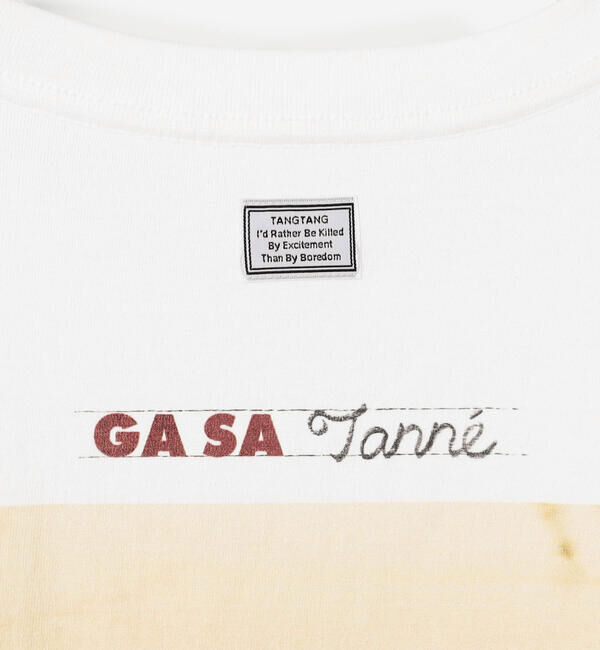  「TANGTANG | 半袖Tシャツ GASATANG ICYWHITE/GLIDEMOMENTUM MEN」|Tシャツ・カットソー|