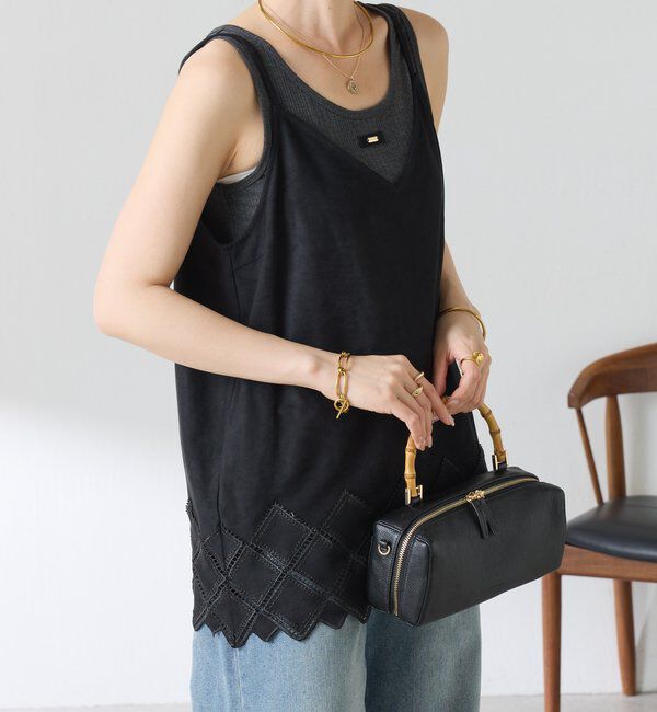  「【着回しアイテム】リブタンクトップ」|Tシャツ・カットソー|