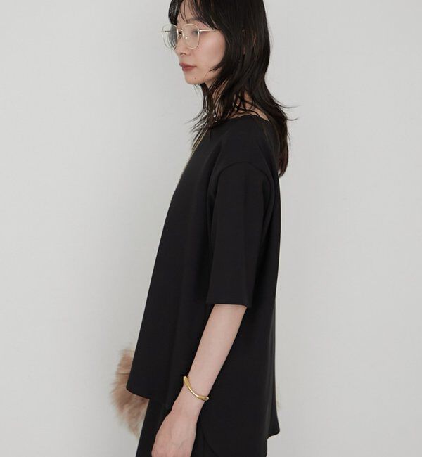 「《オン・オフ使える》カットジョーゼットハーフスリーブプルオーバー」|Tシャツ・カットソー|