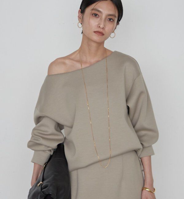  「《着心地抜群/ヘルシーに華奢見え》【JAPAN MADE】オフショルプルオーバー」|Tシャツ・カットソー|