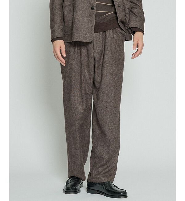 ABAHOUSE「【セットアップ対応】カシミヤブレンド エアーフラノ セミワイドスラックス【予約】」|その他|