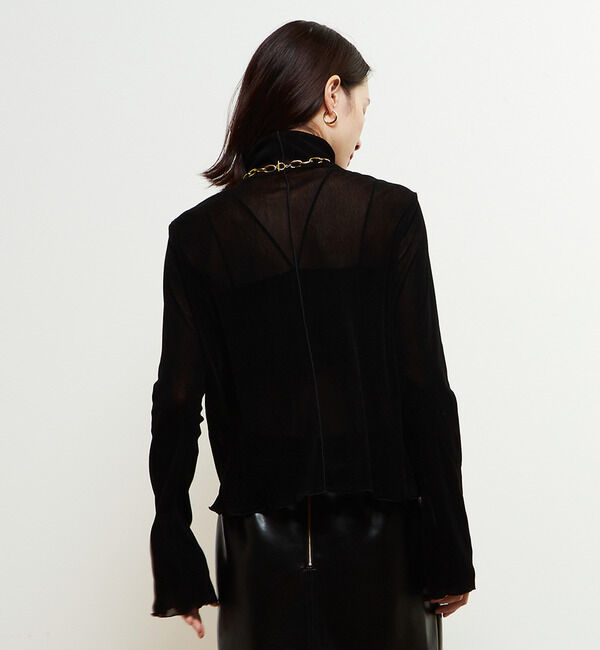Soffitto「ナイロンチュールタートルネックプルオーバー」|Tシャツ・カットソー|