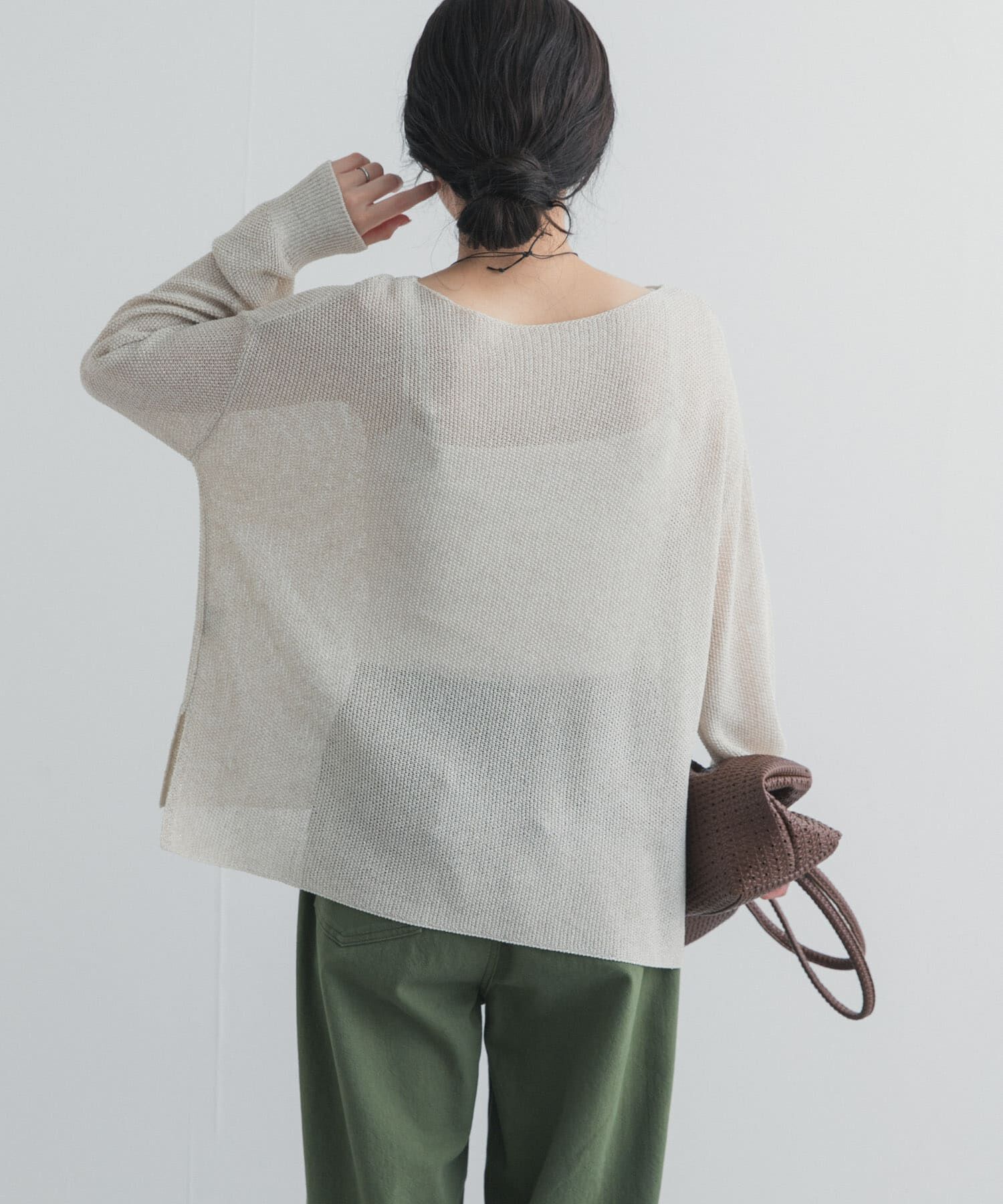 URBAN RESEARCH DOORS「ラメシアーリラックスニット」|ニット・セーター|