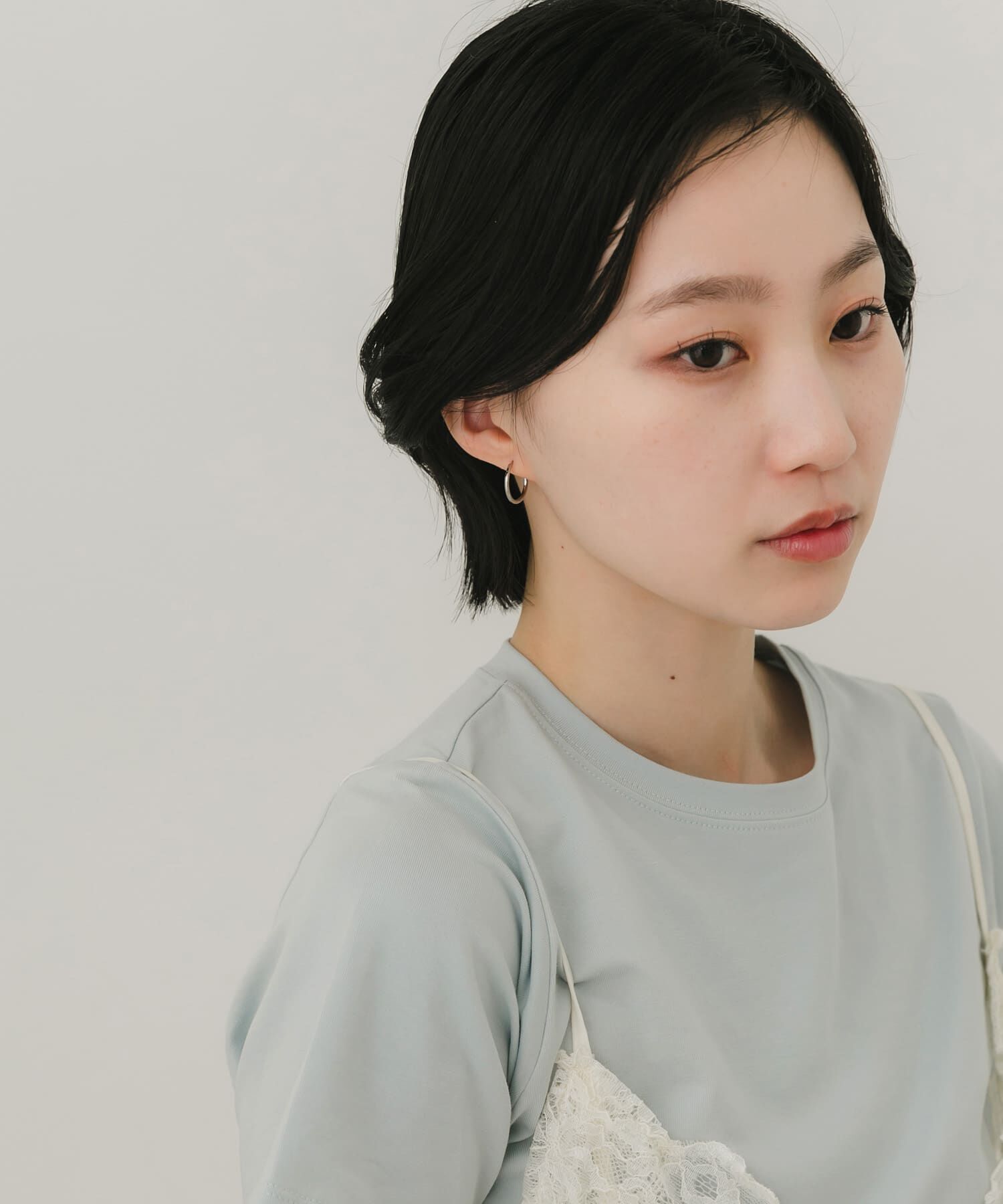 SMELLY「ステンレスフープピアス17mm」|ピアス|
