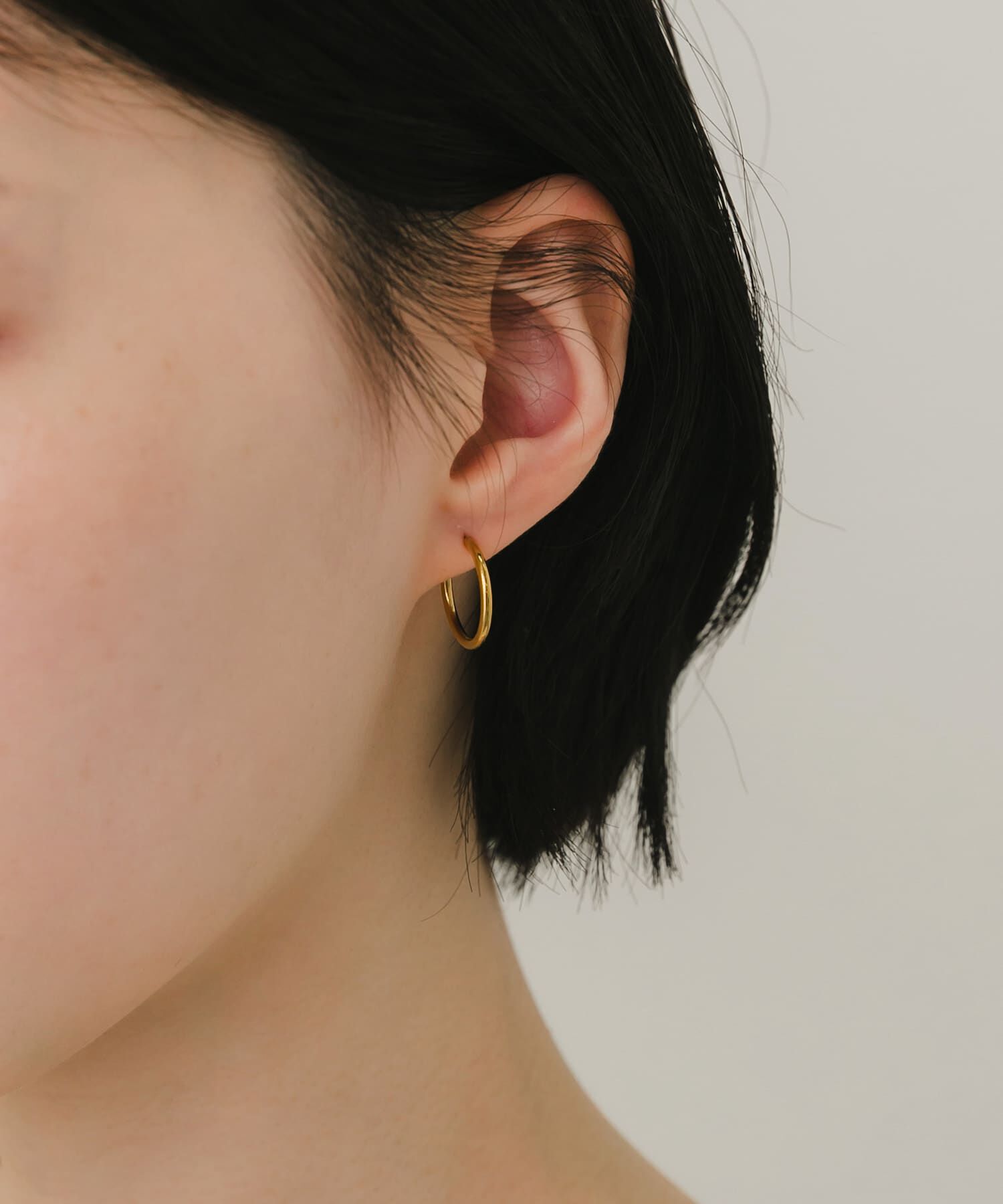 SMELLY「ステンレスフープピアス17mm」|ピアス|