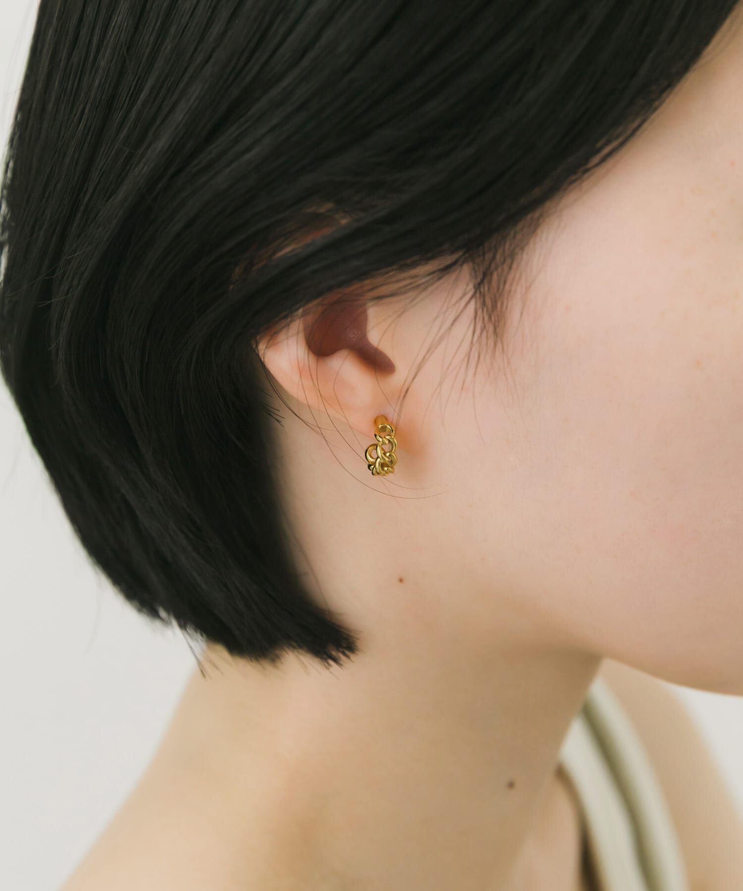 SMELLY「ステンレスチェーンフープピアス」|ピアス|