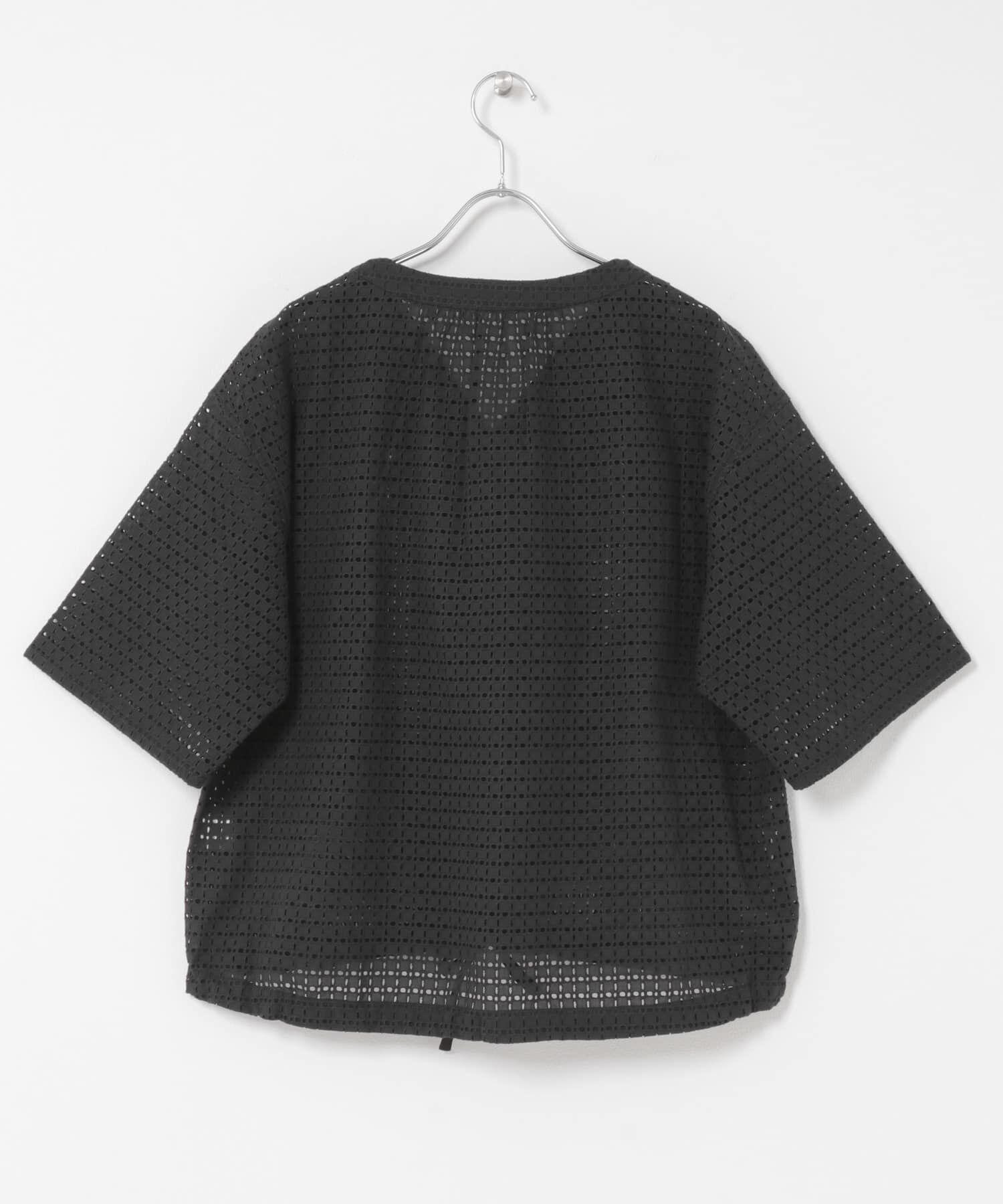 URBAN RESEARCH DOORS「レースドロストハーフスリーブブラウス」|シャツ・ブラウス|