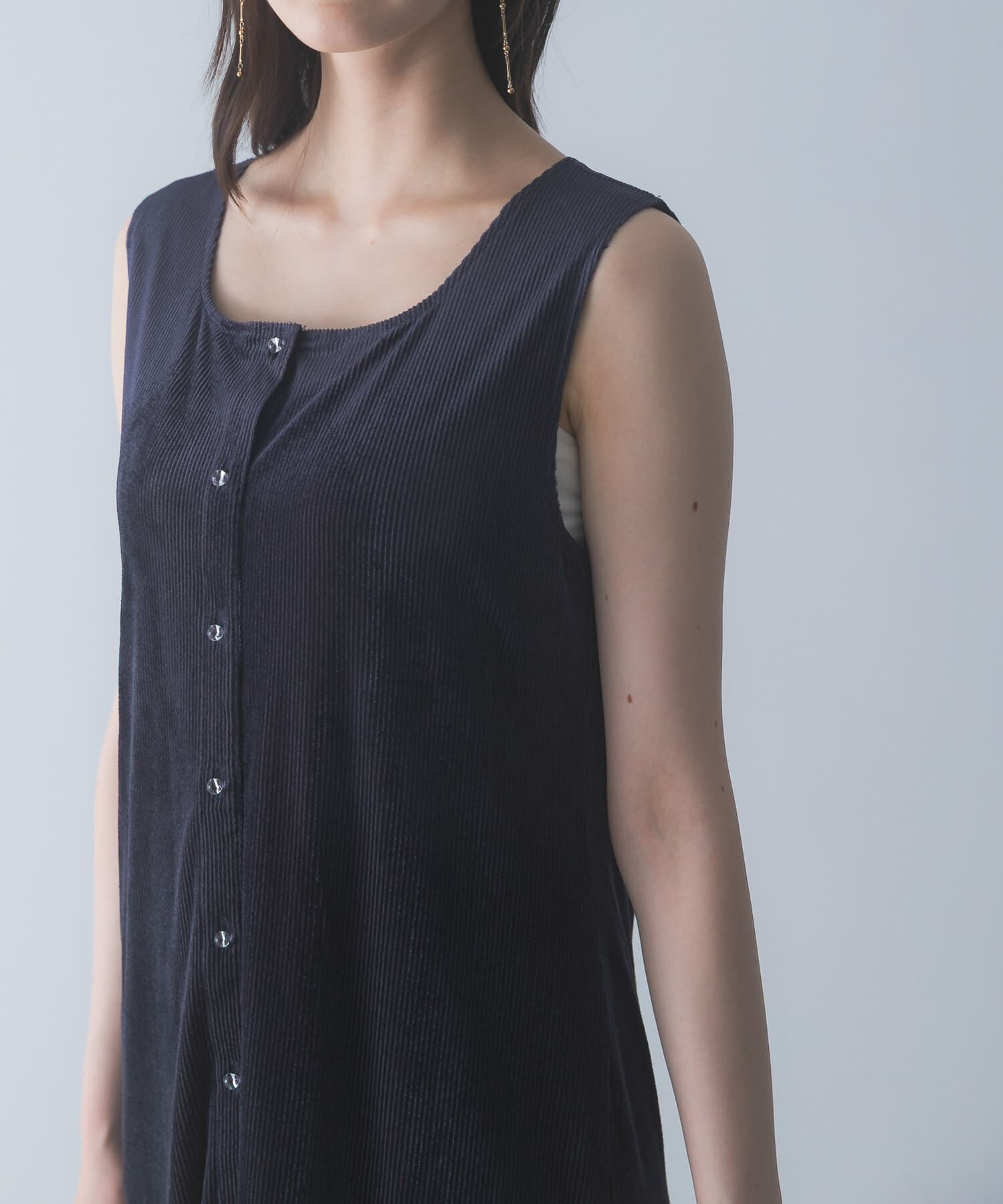 URBAN RESEARCH ROSSO「シアーベロアスクエアネックワンピース」|ワンピース|