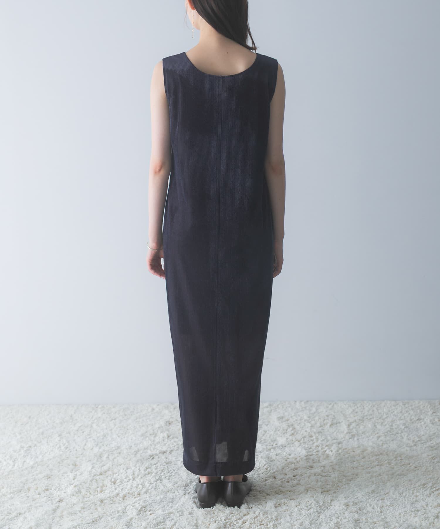 URBAN RESEARCH ROSSO「シアーベロアスクエアネックワンピース」|ワンピース|