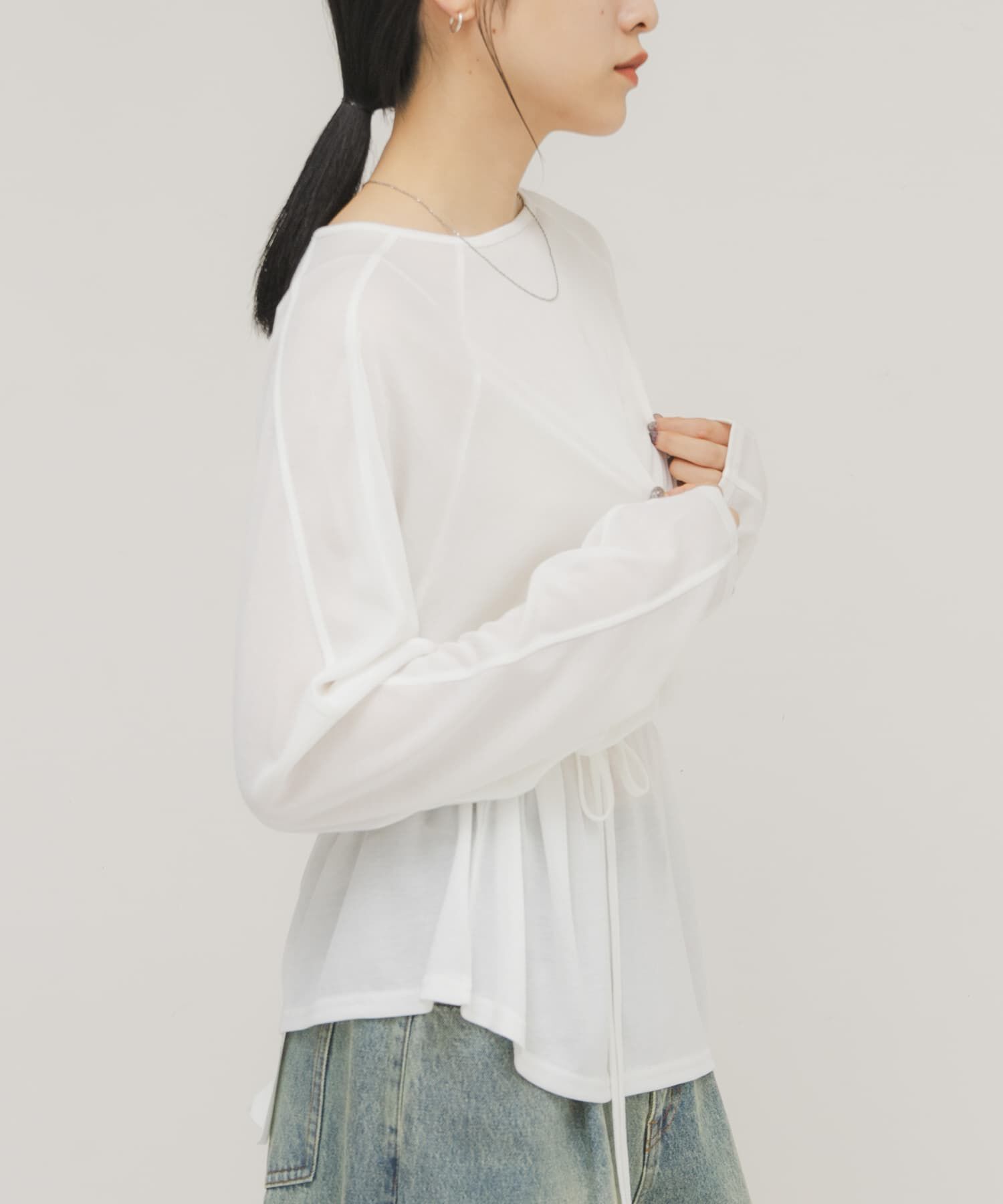  「ルーズシアートップス+ストラップ」|Tシャツ・カットソー|