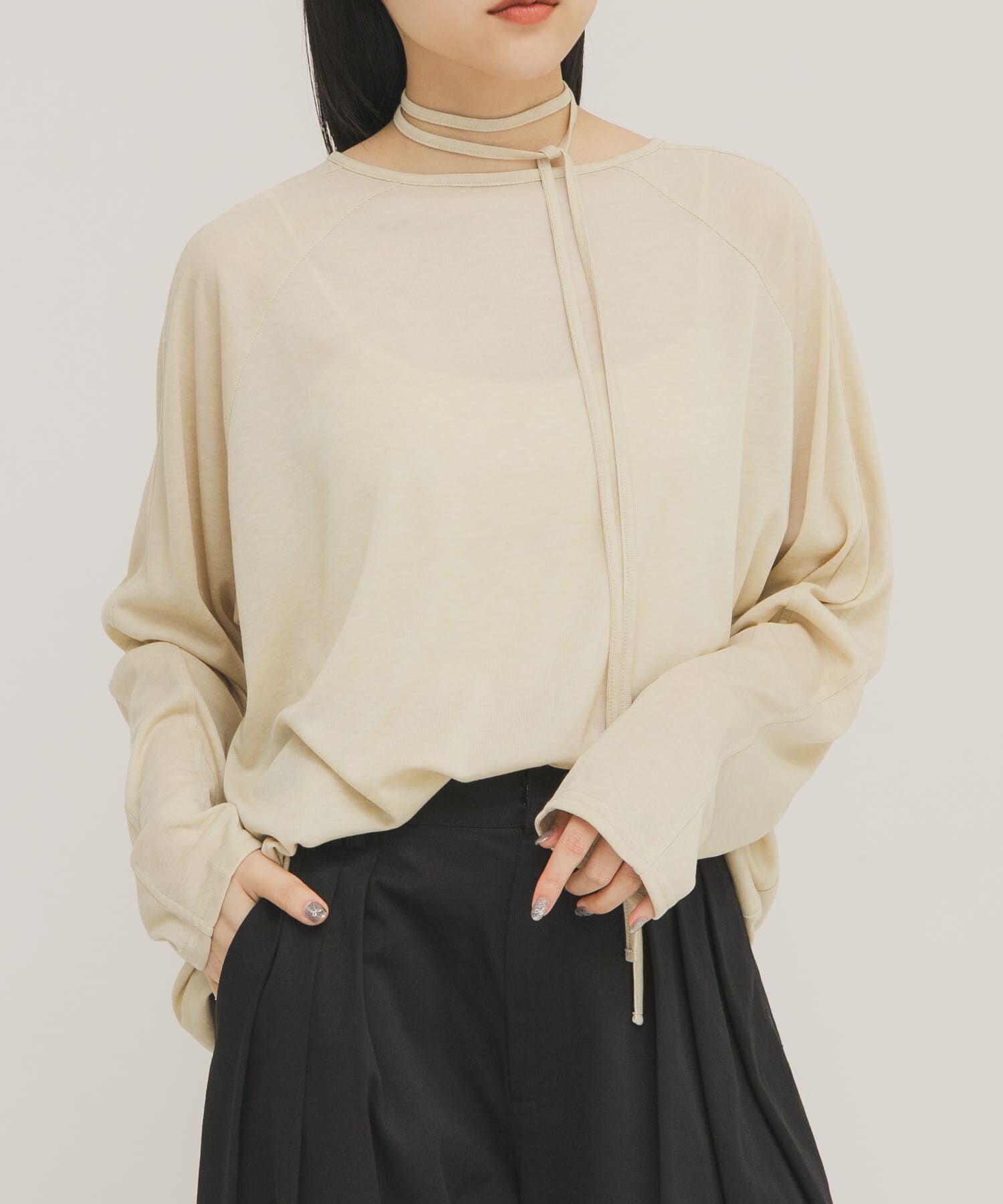  「ルーズシアートップス+ストラップ」|Tシャツ・カットソー|