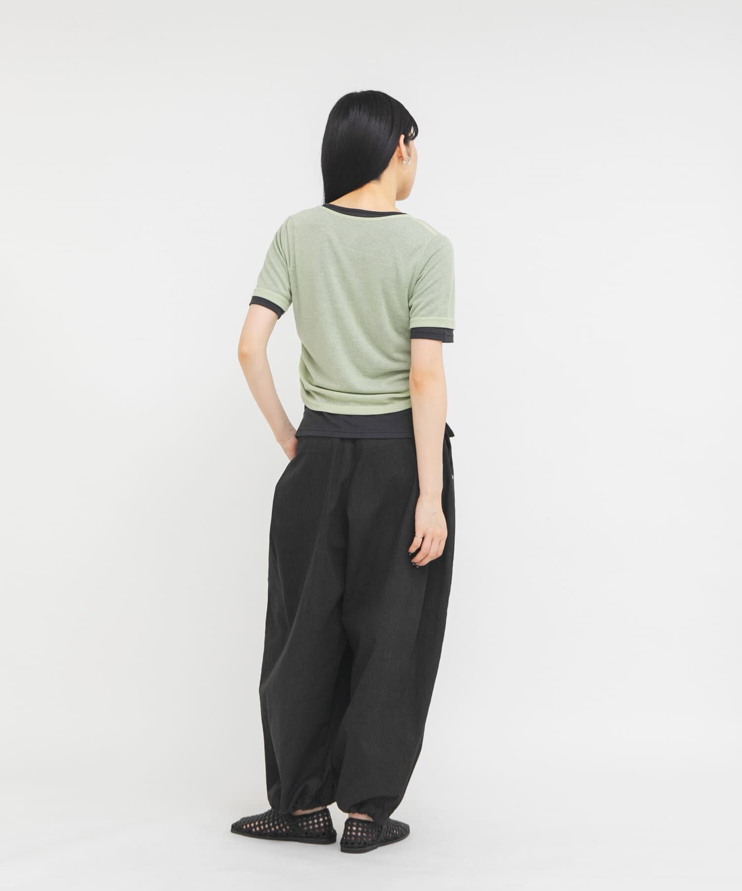  「バイカラーヘンリーネックTEE」|Tシャツ・カットソー|