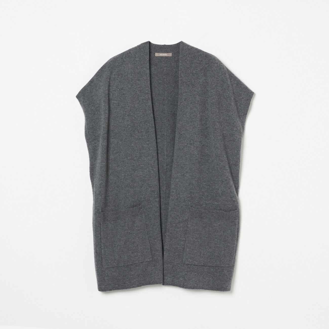 HELIOPOLE「HELIOPOLE WOOL CASHMERE 2 WAY GILET」|ニット・セーター|ミディアムグレー