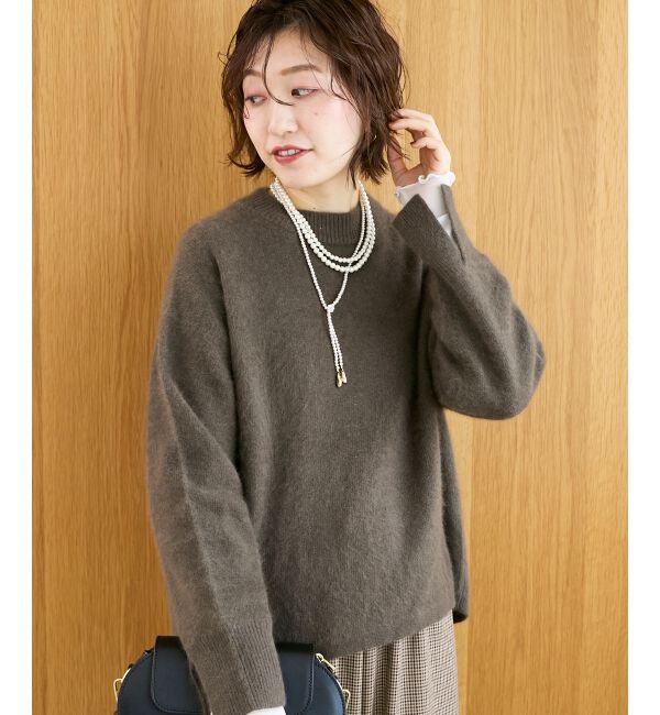  「モックネックチャイニーズラクーンプルオーバー」|ニット・セーター|