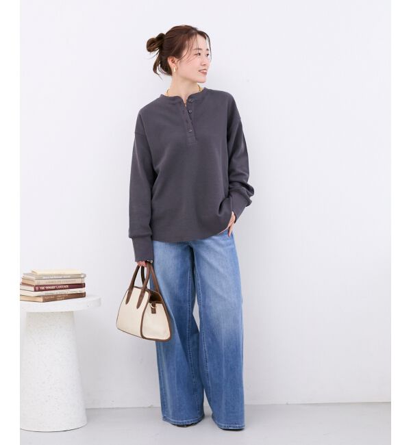  「サーマル裾ラウンドプルオーバー」|Tシャツ・カットソー|