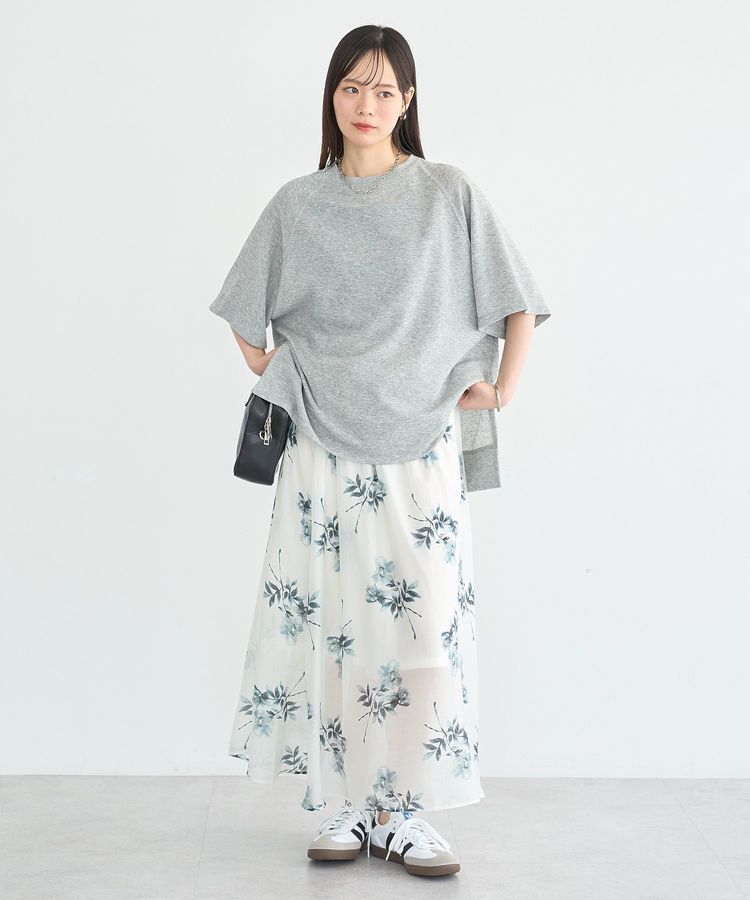 earth music&ecology「【接触冷感・吸水速乾】シアーダンボールプルオーバー」|Tシャツ・カットソー|