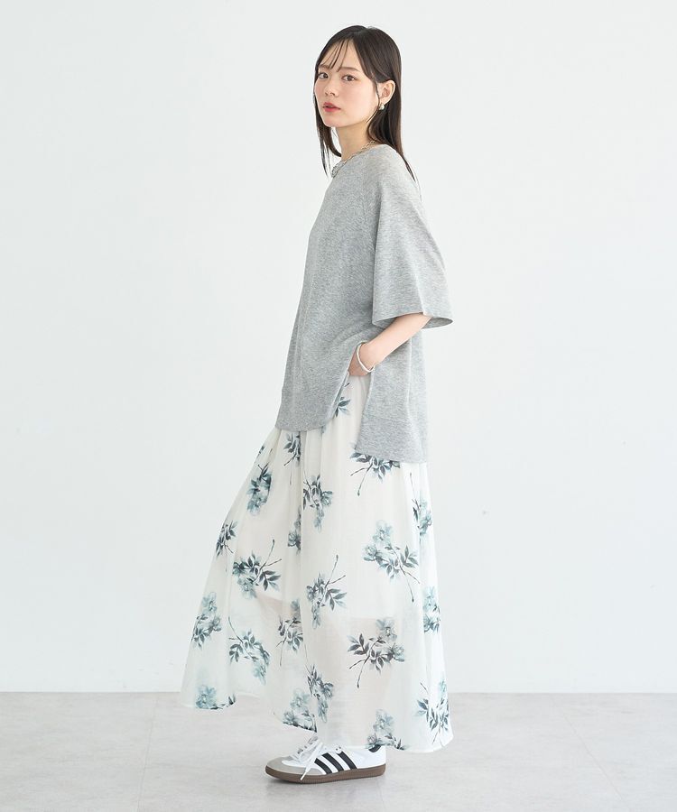 earth music&ecology「【接触冷感・吸水速乾】シアーダンボールプルオーバー」|Tシャツ・カットソー|