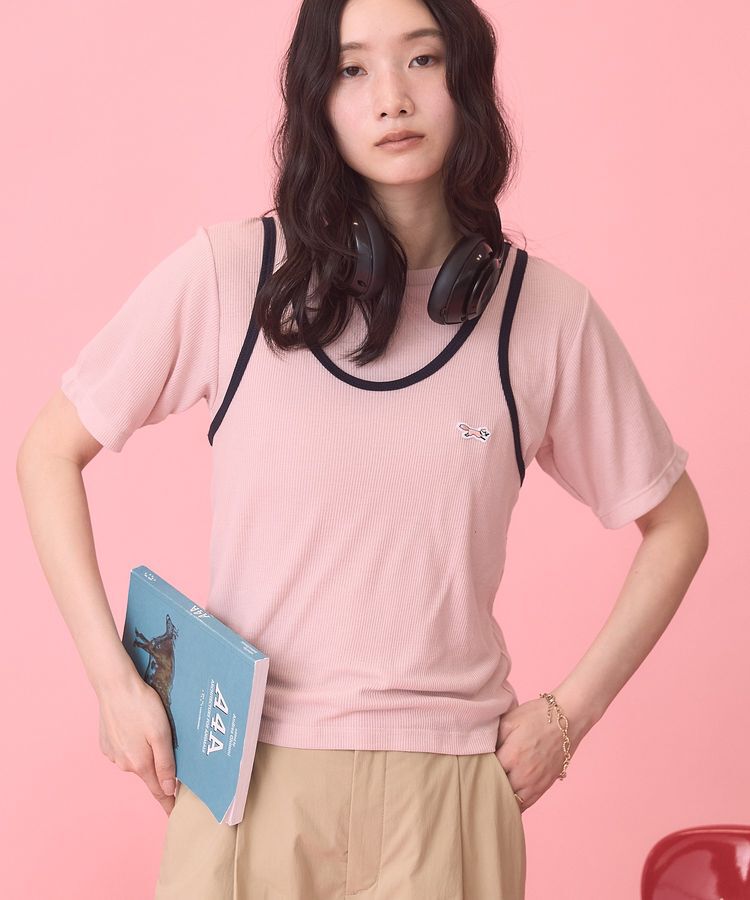 AMERICAN HOLIC「【PENNEY'S】配色タンクトップ+Tシャツ」|Tシャツ・カットソー|