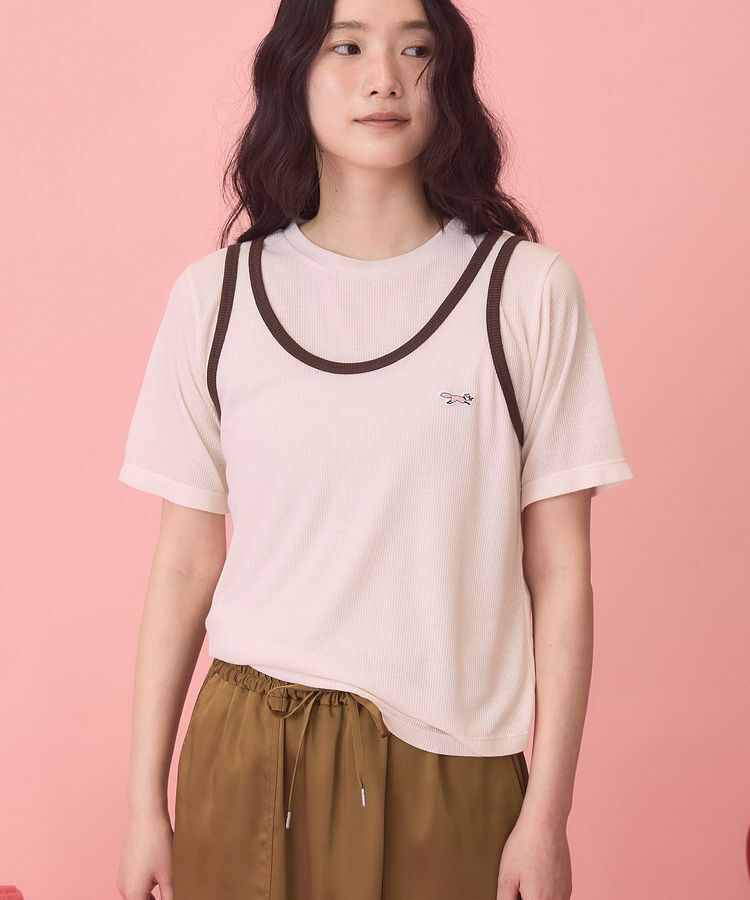 AMERICAN HOLIC「【PENNEY'S】配色タンクトップ+Tシャツ」|Tシャツ・カットソー|