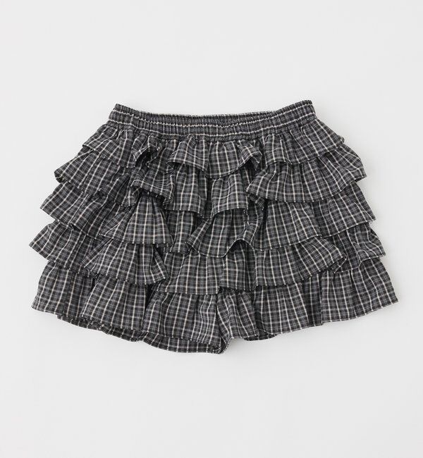  「【セットアップ可能】フリルショートパンツ」|その他|ブラック系その他