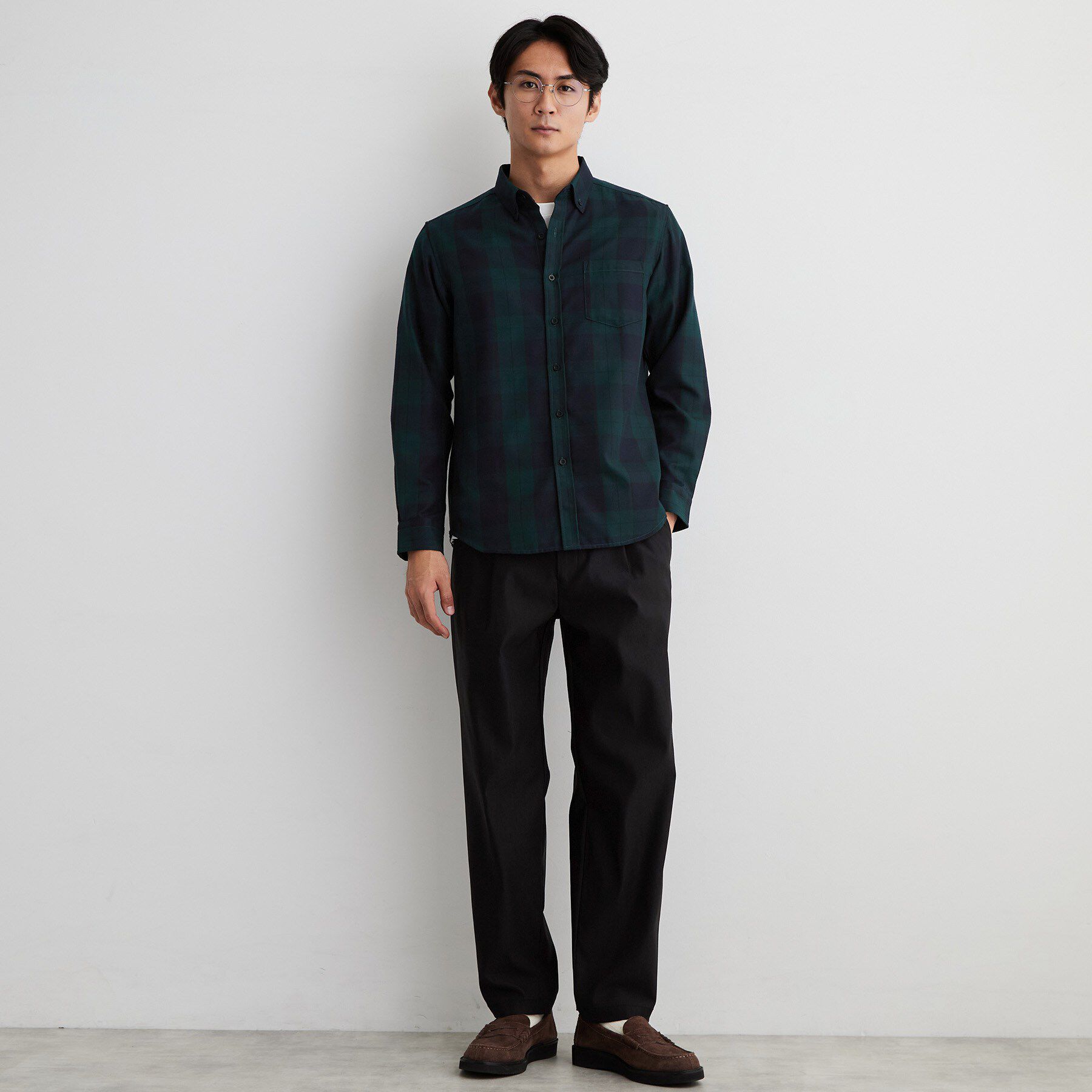 THE SHOP TK「【防シワ／洗濯機OK】アソート 長袖ネルシャツ」|シャツ・ブラウス|